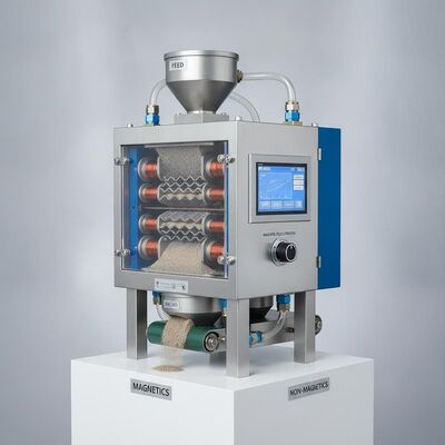 Easy Maintenance High Gradient Magnetic Separator for Separation of Weakly Magnetic Minerals and Fine Particles Magnetic Field Strength 000 Gauss