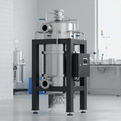 ステンレス鋼または炭素鋼製で、最大80℃までの耐腐食コーティングが施された円筒形構造の湿式磁選機