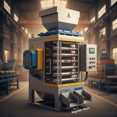 背景磁気強度 10000-15000ガウス 磁気粒子抽出機 石炭加工と材料分離のために設計