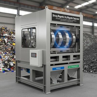 リサイクルおよび鉱業分野で一貫した分離性能を発揮するように設計された強力な乾式磁気選別機